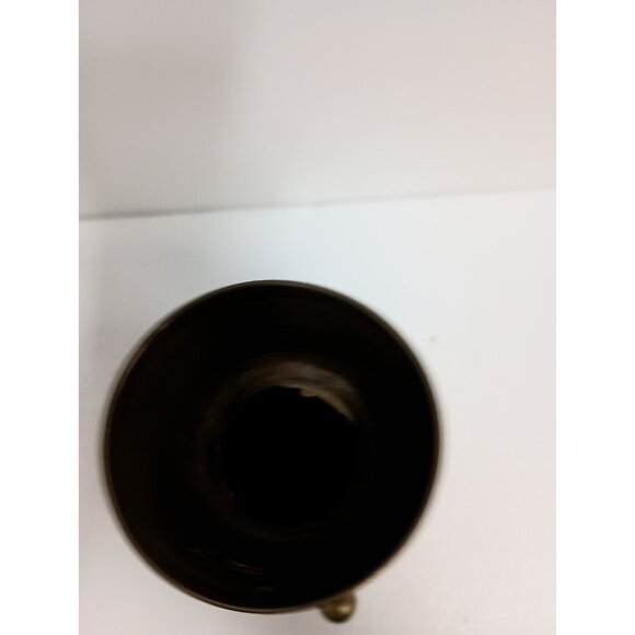 Vintage Gatco Solid Brass Twisted Rope Tassel Accent Gold Tone Bud Vase MCM - Picture 4 of 9